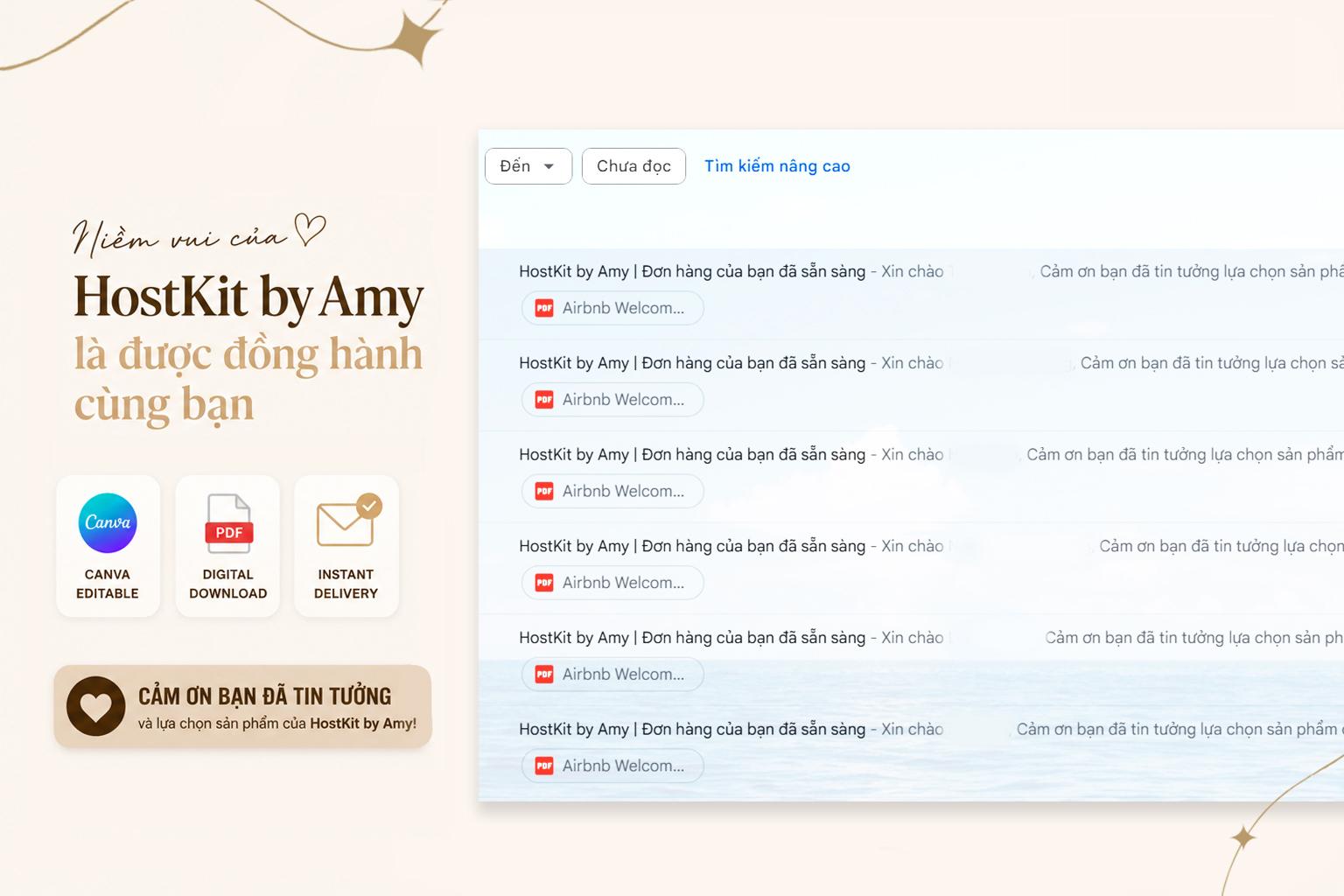 Email xác nhận đơn hàng HostKit by Amy